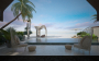 Beach villa view